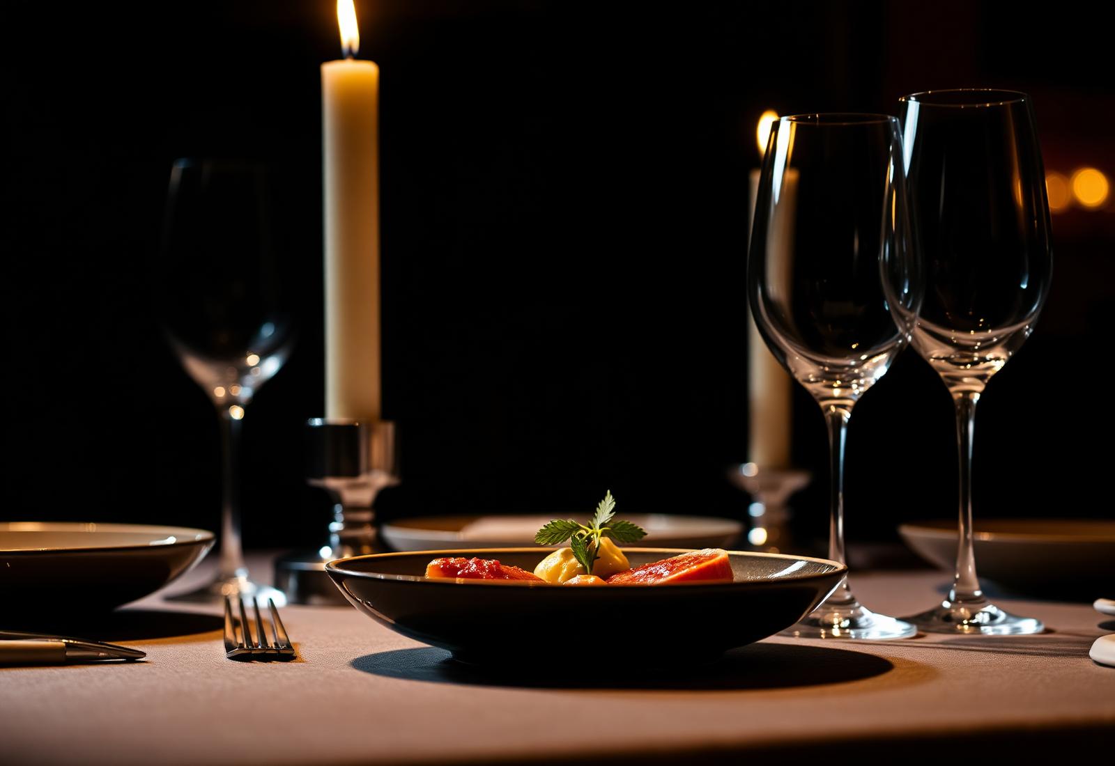 Michelin starred fine dining table